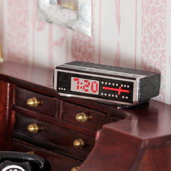 Miniature Black Clock Radio