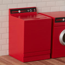 Dollhouse Miniature Red Washing Machine
