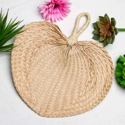 Natural Woven Raffia Palm Fan