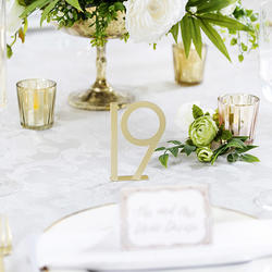 Numbers 1-25 Elegant Table Cards Wedding Reception David Tutera Inspired Scroll 