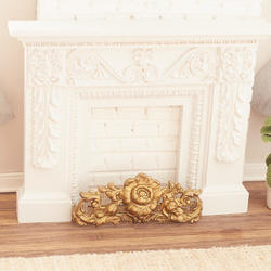 Dollhouse Miniature Brass Floral Fireplace Screen