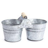 Bulk Case of 24 Galvanized Twin Cans with Handle