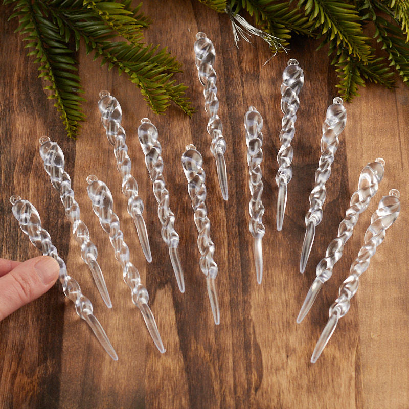 Frosted Clear Acrylic Icicle Ornaments - Christmas Ornaments - Christmas and Winter - Holiday How To Make Clear Acrylic Frosted