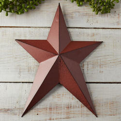 Star New Primitive Set of 4 Burgundy Red 8" Metal Barn Stars Craft Supply 