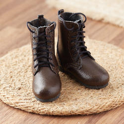 Miniature Brown Leather Boots with Laces - Vintage Find