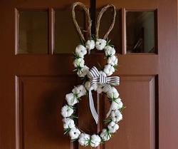 Cotton Bunny Grapevine Wreath Kit