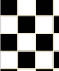 Dollhouse Miniature Black and White Check Tile Sheet