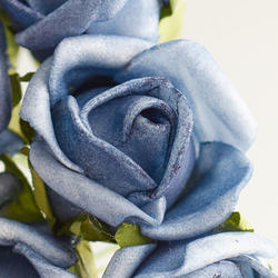 Dark Blue Mini Rose Silk Flower Bundle