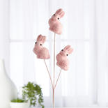 Pink Glitter Easter Bunny Floral Spray