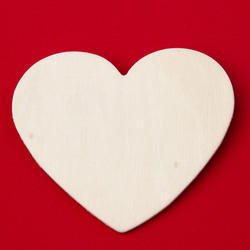 Unfinished Wood Heart Cutout