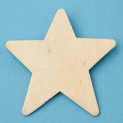 Unfinished Wood Star Cutout