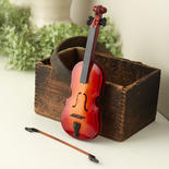 Miniature Violin with Bow - Vintage Find