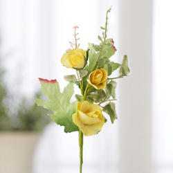 Artificial Yellow Rose Pick