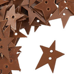 Rustic Painted Tin Folk Star Buttons