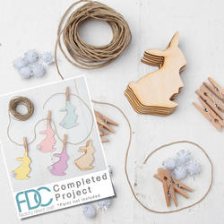 Unfinished Standing Bunny Rabbit Garland Kit