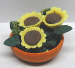 Dollhouse Miniature Sunflower Centerpiece