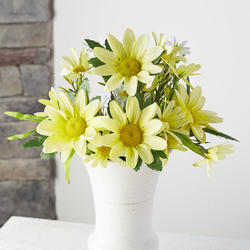 Artificial Yellow and White Mixed Daisy Bush