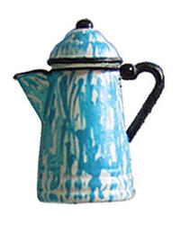 Dollhouse Miniature Flow Blue Coffee Pot