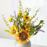 Artificial Sunflower and Foliage Mixed Bush