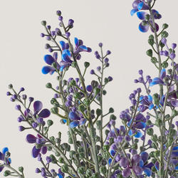 Artificial Purple, Blue and Green Seeded Flower Bush