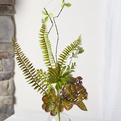 Artificial Fern and Mixed Succulent Spray