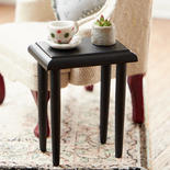 Dollhouse Miniature Black Side Table
