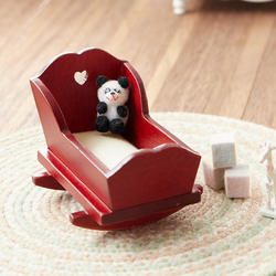 Dollhouse Miniature Wood Cradle
