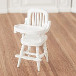 Dollhouse Miniature White High Chair