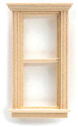 Dollhouse Miniature Traditional Pediment Window
