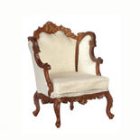 Dollhouse Miniature Ornate Louis XV Parlor Chair