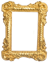 Dollhouse Miniature Ornate Gold Frame