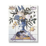 Miniature Blue Floral Mosaic Tile Sheet