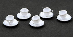 Dollhouse Miniature Cup and Saucer Sets