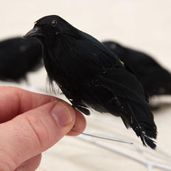 Artificial Black Crow Bird