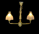 Miniature 2 Up-Arm Bell Shade Chandelier