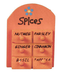 Dollhouse Miniature Orange Spice Cabinet