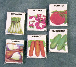Dollhouse Miniature Seed Packets