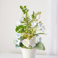 Light Blue Hydrangea Silk Flower Bouquet