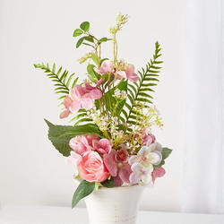 Pink and White Artificial Hydrangea Bouquet