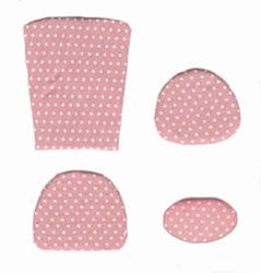 Dollhouse Miniature Pink Polka Dots Cushion Kit
