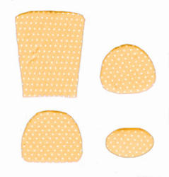 Dollhouse Miniature Yellow Polka Dots Cushion Kit