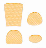 Dollhouse Miniature Yellow Polka Dots Cushion Kit