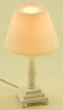 Dollhouse Miniature 12V White Table Lamp