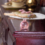 Dollhouse Miniature Pink Perfume Bottle