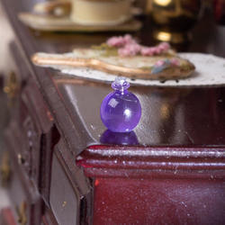 Dollhouse Miniature Purple Perfume Bottle
