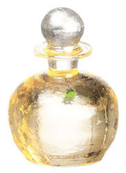 Dollhouse Miniature Yellow Perfume Bottle