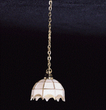 Dollhouse Miniature 12V Tiffany Swag Lamp