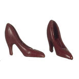 Dollhouse Miniature Brown High Heel Shoes