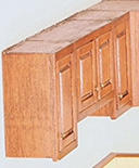 Dollhouse Miniature Kitchen Cabinet, Upper- 1-1/2 Inch