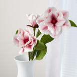 Artificial Cream Pink Magnolia Silk Flower Stems
